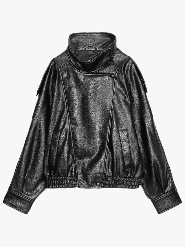 Image may contain Clothing Coat Jacket and Leather Jacket