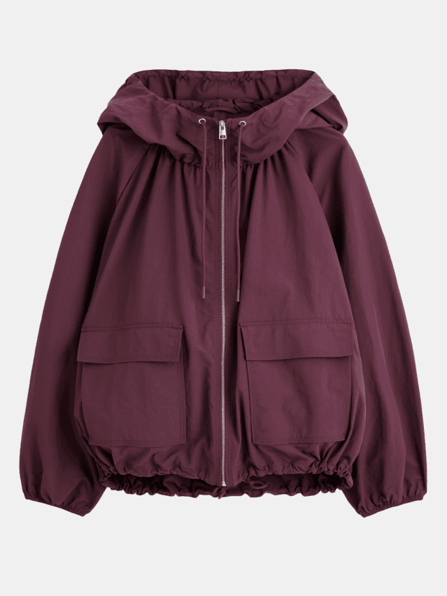 Image may contain: Clothing, Coat, Jacket, Hoodie, Knitwear, Sweater, Sweatshirt, and Hood